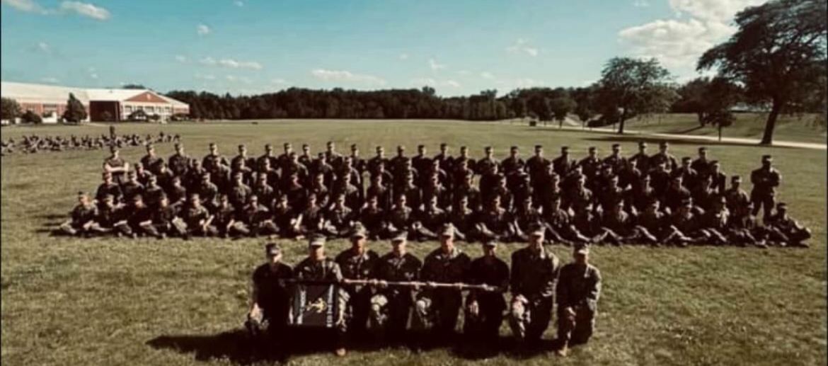 Battalion formation at Naval Science Institute